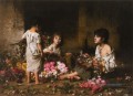 die Blumen Mädchen Mädchen Porträt Alexei Harlamov